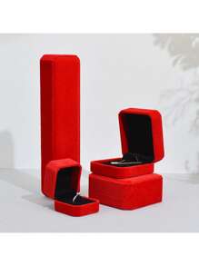 1 قطعة صندوق عقد من المخمل ، صندوق قلادة ، صندوق خاتم وأقراط من المخمل ، صندوق سوار ، مناسبة لتغليف المجوهرات