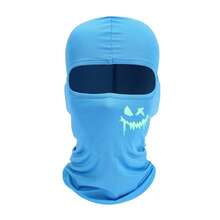 3 件/2 件/1 件笑脸印花滑雪面罩巴拉克拉法帽面罩男女款防紫外线防风围巾适用于滑雪板摩托车