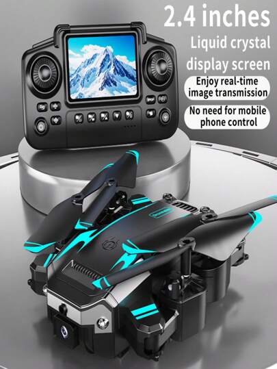 CASRRA El dron con control remoto S6 en versión mejorada está equipado con una pantalla de control remoto, cámaras duales de alta definición, evasión inteligente de obstáculos, retención de altura y un cuadricóptero de control remoto plegable. Es adecuado para uso en interiores/exteriores, un dron ideal para principiantes, un dron económico y es adecuado para Navidad, Halloween y como regalo.