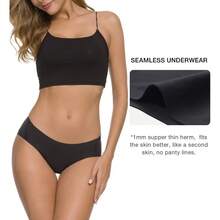 ALTHEANRAY Women's Seamless Hipster Underwear No Show Panties Soft Stretch Bikini Underwears Multi-Pack - Color11 - 查看 3