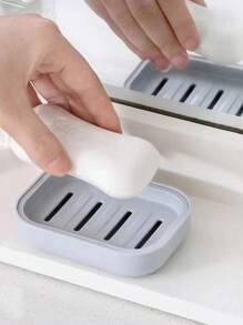 1pc Japanese-Style Double Layer Soap Dish / Creative Bathroom Handmade Soap Dish / Plastic Soap Holder / Soap Box / Bathroom Student Soap Box / Home Travel Portable Soap Box / Double Layer Drainage Soap Box