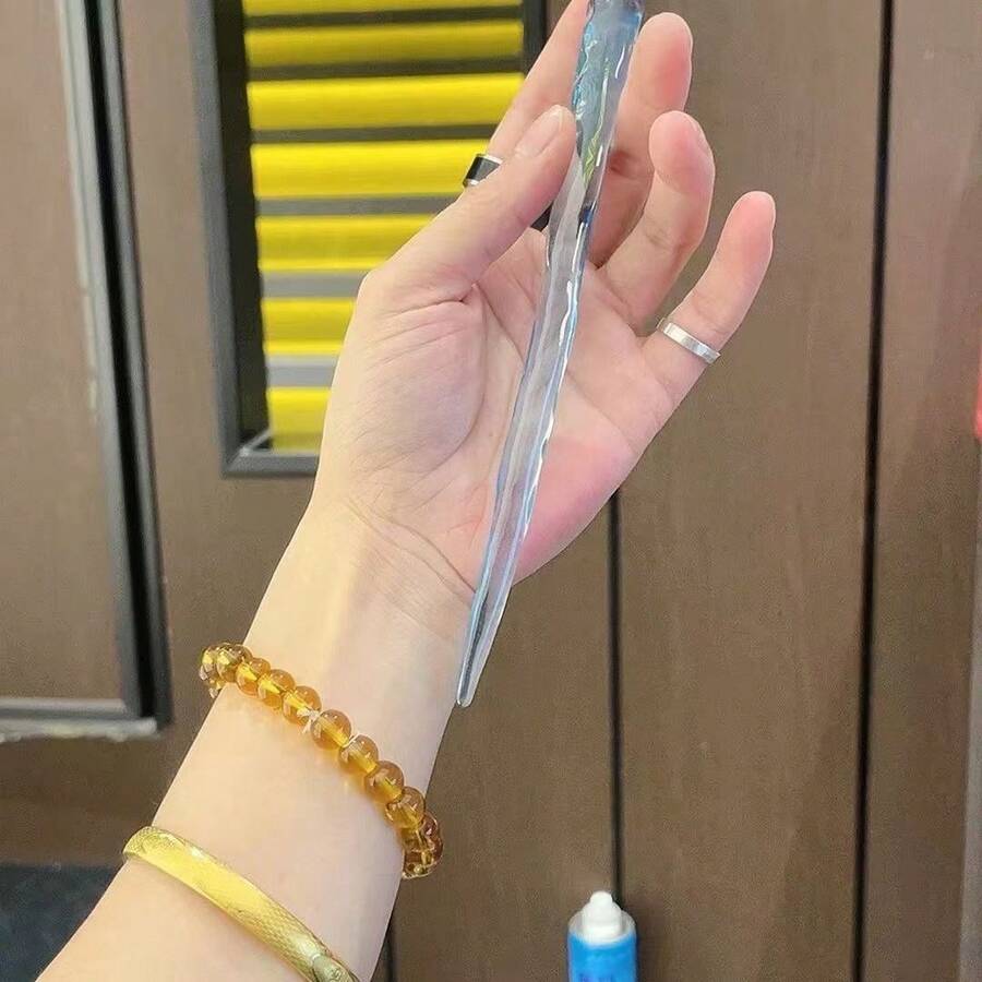 1 件菱形图案复古休闲 ABS 塑料发夹，适合所有季节 - 彩色 - 查看 1