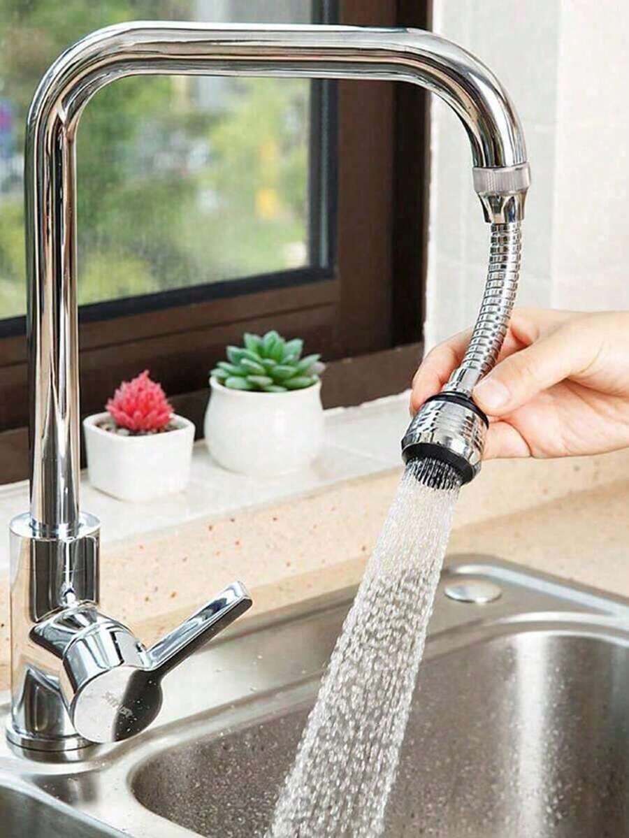 1pc/2pcs Kitchen Splash-Proof High-Pressure Faucet Expander, 360-Degree Rotatable Bubble Generator, Super Practical Kitchen Gadget, Bathroom And Kitchen Accessories - Multicolor - View 1