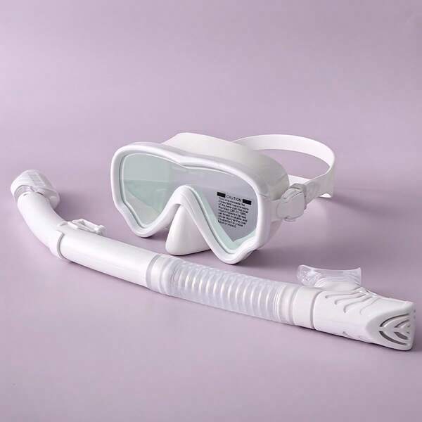 1 Set Adult & Teen Dry Snorkel Tube Kit, Wide Panoramic Vision Anti-Fog Diving Mask, Professional Snorkeling Gear, Beach Essentials, Beach Accessories, Pool Float