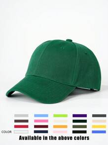 1pc Solid Color Baseball Cap, Adjustable Outdoor Sun Protection Casual Hat For Spring, Autumn, Travel, Beach, Suitable For Y2K Style Youth