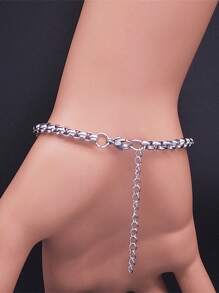 Pulseira de Aço Inoxidável com Nó Celta Wicca, Cor Prata, Joia de Bracelete Geométrico de Nós Irlandeses para Mulheres/Homens