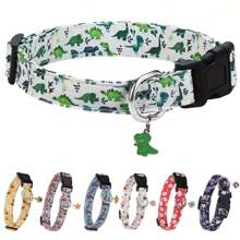 Collier ajustable pour chien avec motifs d'abeille, floral et de dinosaure, confortable et respirant pour les chiens de petite, moyenne et grande taille