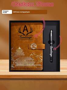 1pc Custom Notebook Set, Personalized With 26 Letters, Text, And Your Own Photo, Perfect Graduation Or Back To School Gift, Custom A5 Notebook With PU Leather Cover, Ideal Gift For Children, Close Friends,School Supplies,Back To School,For Office,For School,For Classroom,For Teacher Gifts,For University,For Colleague,For Dorm Rooms,For Teacher,For Boys And Girls,For Teenagers,Junior High School Students,Middle School Students,High School Senior High School Students,College Students,University Students,Freshman,Sophomore,Underclassmen - Multicolor - View 30