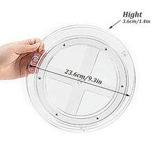 ターンテーブルオーガナイザー多機能クリア回転収納トレイプラスチックキッチンターンテーブルスパイスラック化粧品メイクアップオーガナイザー - S 単層 - チェックする 8