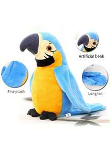 1 pieza (Loro que habla y canta) (Versión básica sólo habla) Muñeco de peluche: Mascota de peluche interactiva de 9" que agita las alas y repite tus palabras - ¡El mejor regalo de Navidad para niños!, Regalo de Navidad