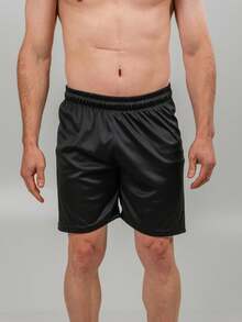 High Performance Football Shorts Customizable Plain Shorts With Breathable Fabric For Games - Black - View 1