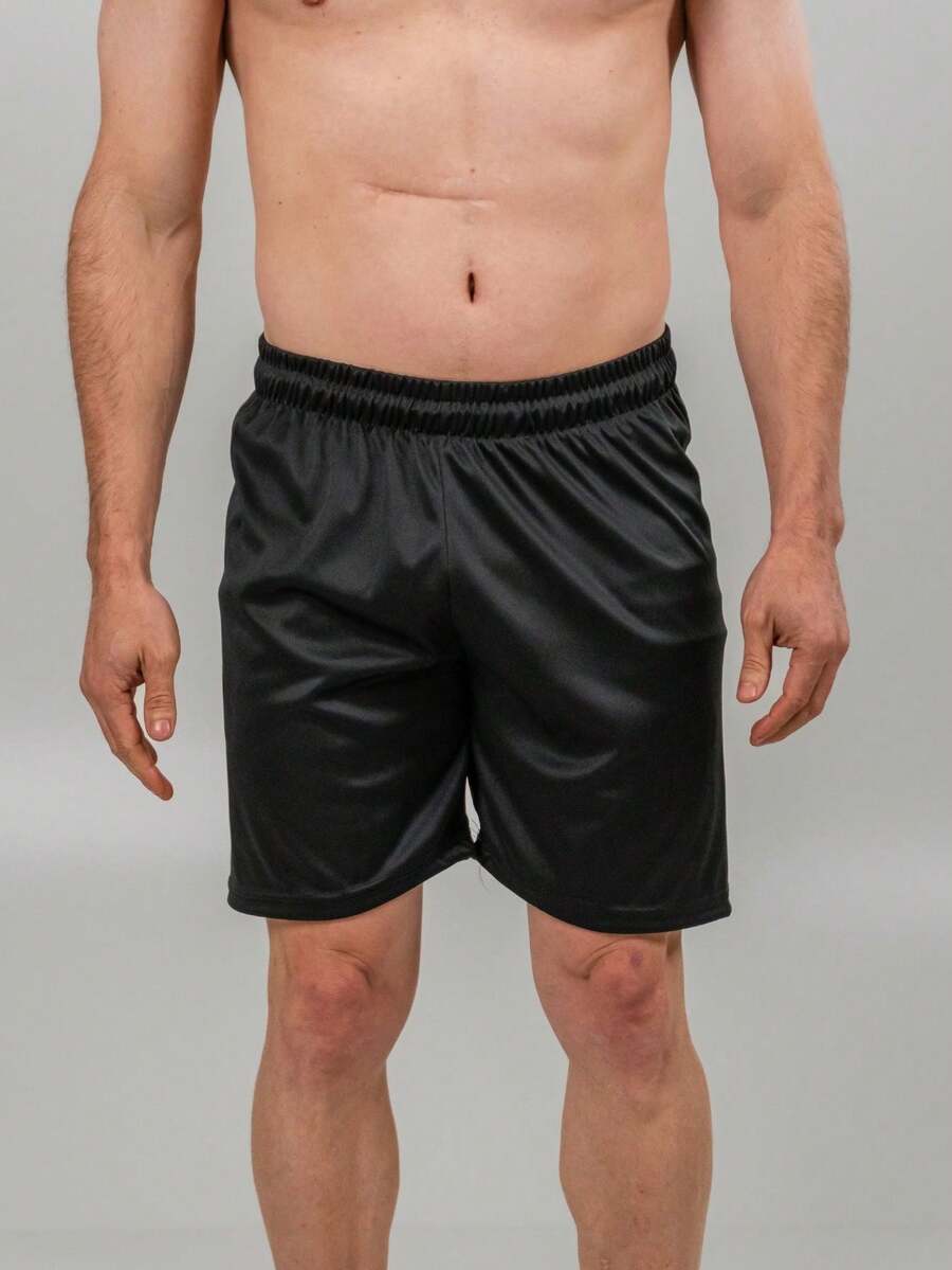 High Performance Football Shorts Customizable Plain Shorts With Breathable Fabric For Games - Black - View 1