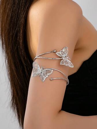 1 件优雅奢华的欧美风格蝴蝶缠绕臂带身体首饰，适合日常佩戴和礼物