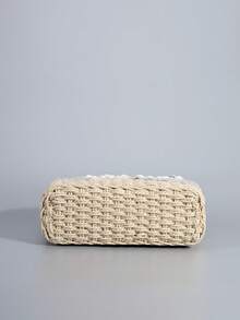 夏季新款时尚串珠绣花花手提包,女士时尚休闲草编沙滩包,海滩度假大容量单肩包,夏季轻便旅行必备草编斜挎包,适合度假、海滩、海边、游轮、约会、购物、送礼、节日、户外。 - 彩色 - 查看 10