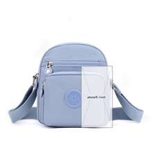 Wasserdichte Handy Tasche Damen Mini Nylon Umhängetasche Tägliche Mehrschichtige Reißverschluss Geldbörse Lässige Outdoor Reise Nylon Tasche