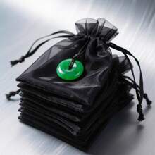 50/100 stuks geschenkverpakkingszakken, zwarte organza snoepzakken, serviesgoed, Halloween, kerst, huishoudelijke artikelen, feestartikelen voor bruiloften, festivalactiviteiten en feestbenodigdheden, geschenkverpakkingszakken, snoepzakken voor bruiloften, geschenkverpakkingszakken. Sieradenverpakking, organza zakjes, snoepzakken, reistassen, geschenkzakken voor de feestdagen, kan worden gebruikt voor fruit, anti-insectenzakken, herfst, kerstmis en Valentijnsdag.