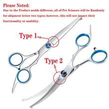 3pcs Professional Pet Grooming Scissors Set: Round Tip Grooming Scissors + Serrated Thinning Scissors + Stainless Steel Double-Sided Comb, Suitable For Dog And Cat Pet Grooming Scissors Set - Blue - View 4