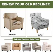 Local Delivery - Banquet Armchair Slipcover Printed Chair Covers With Arms Stretch Club Chair Slipcover Soft Armchair Sofa Covers Anti-Slip Furniture Protector For Dogs Pets Home Living Room Decor, 14 - 42 - 查看 6