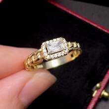 1 pieza Anillo de plata de ley S925 de diseño de lujo con circonia brillante incrustada, anillo elegante de mujer para uso diario, regalo de joyería de calidad para seres queridos