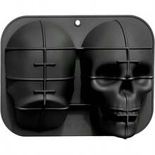 3d Skull Cake Molds For Baking, Cake Molds For Halloween,  Silicone DIY Large Skull Cake Pan For Birthday,Halloween And All Parties. - Black - View 1