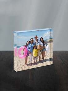 3D亚克力定制照片礼品，定制UV照片打印方块，送给家人和朋友的礼物，带有您自己的照片，婚礼礼物，情人节，情人节装饰 - 彩色 - 查看 3