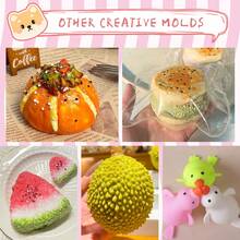 Taba Squishy Making Kit - DIY Squishy Maker With Hamster Silicone Molds, Liquid Gel & Flocking - Create Cute Squishies, School Supplies,Back To School - 200g Hamster Mold - View 9