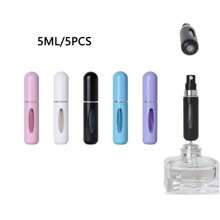 5pcs, 5ml Solid Color Refillable Perfume Bottle, Directly Filled With Perfume Bottle At The Bottom, Reusable Fine Spray Bottle, Makeup Bottle, Perfume Distribution Tool, With Storage Box, Available In Various Colors, Birthday Gifts For Family And Friends, Holiday Gifts, Travel Convenience - Multicolor - View 10