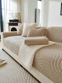 1 件四季沙发垫套，现代简约防滑沙发座椅保护套，防尘可洗沙发套，柔软防褪色，宠物友好，适合 L 型沙发和 1/2/3/4 座沙发 - 卡其色 - 查看 7