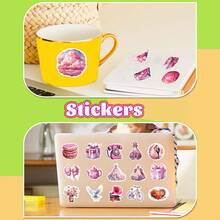50PCS Wedding Stickers Vinyl Aesthetics Stickers Scrapbooking, Diary, Bumper, Skateboard, Water Bottle, Cartoon, Hard Hat, Car Stickers And Decals - Multicolor - View 8