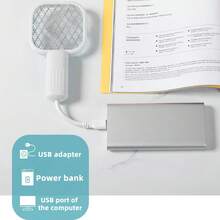 USB Mosquito Swatter Trap With UV Light, Insect Racket Portable Mosquito Killer Lamp For Home, Outdoor, Car, Camping, Travel, Hotel - Pest Repeller - Multicolor - View 8