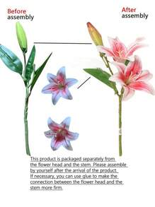 1 قطعة/3 قطع/5 قطع زهور مقلدة، نباتات مقلدة للديكور زنبق للغرفة الرئيسية وطاولة المكتب ترتيب الزهور لحفلات الزفاف وعيد الميلاد، ترتيب زهور مقلدة، نباتات مقلدة، زهور مجففة، أزهار اصطناعية