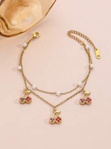 Pulseira Minimalista de Aço Titanio Dourado, Incrustada com Zircônia Artificial, Comprimento Ajustável, Adequada para Looks de Verão, Férias, Presentes para Melhores Amigos, Anti-Desbotamento, Anti-Alérgico, Acessório Elegante para Mulheres