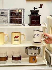 1 Stück Aufbewahrungsständer für den Schreibtisch, Mehretagenregal, Halter für Tassen für Küche/Büro/Zuhause, Zubehör für Kaffeebar, Schreibtischorganizer für Schreibwaren, Kosmetik, verschiedene Dinge