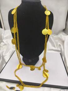 1 Stück vielseitiger mehrlagiger Halsketten-Taillenchain, einzigartiges langes luxuriöses Braut-Hochzeitsschmuckgeschenk, kann auf vielfältige Weise getragen werden