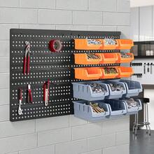 DIY Wall-Mounted Storage System With 30 Bins And 64x41cm Backboard For Tool Organization - Orange+Gray - View 6