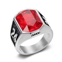 MONALLY 1 buc Funky Business Style Baschet Star Cubic Zirconia Numărul 24 Inel Bijuterii din oțel inoxidabil Bărbați Cadou Surpriză Zi de Naștere, Ziua Tatălui, Iubit sau Prietenie