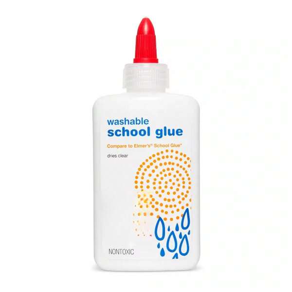 4oz Washable School Glue  Liquid Kids Glue Bottle,, White, Art & Stationery Supplies