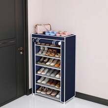 1pc Simple Shoe Rack Multi-Layer Steel Pipe Assembly Dustproof Household Space-Saving Student Dormitory Economical Shoe Cabinet - Multicolor - View 10