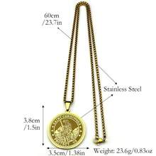 St. Christopher PROTECT US Jesus Pendant Necklace For Women Men Stainless Steel Gold Color Christian Saint Medal Chain Jewelry - Necklace - View 4