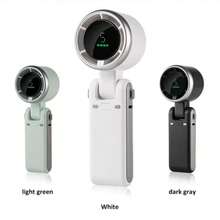 Ventilador portátil dobrável - Recarregável via USB, ultrassilencioso, ajustável em 5 velocidades, bateria de 3600 mAh (autonomia de 10 horas), adequado para mesa de escritório, quarto, dormitório, viagens ao ar livre, resfriamento de verão, praia, viagens, itens essenciais para férias