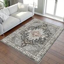 A Large Area Rug, An Affordable Lightweight And Portable Option Featuring Personalized Gray Bohemian Patterns. This Luxurious Area Rug Complements Various Home Decoration Styles, Is Premium Machine-Washable, And Crafted With High-Density Material With Non-Slip Bottom Granules For Fade Resistance. Back To School Entryway Decor Bathroom Kitchen Decor - Multicolor - View 13