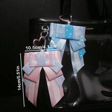 Millennium Style Wave Point Bow Bag Pendant-Star Chasing Girl And Boy Bag Decoration Pendant- Badge Bag Accessories - Original Versatile Badge Support Ita Bag Accessories Bow-Lolita Decorative Headpiece Edge Clip