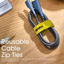 1/3/5pcs Random Color, Creative Silicone Cable Ties Cord Organizer, Multi-Function Fastening Strap For Earphone, Charging Cable, Data Line