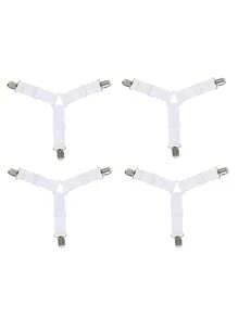 4 Stücke verstellbare Bettlaken- & Tagesdeckenhalter - aus Nylon, ohne Strombedarf - perfekt für Sofabezüge, Tischdecken & Zeltclips