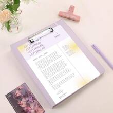 Neww  3 Ring Binder  Clipboard 1 Inch, 13.2" * 10.2" PU Clipboard Binder  Notepad & 5 Dividers  5 Pockets, Labels, Clipboard Folder Great For School Office(Fit Letter Sized Paper) - Purple Letter Size - 1 Inch - View 6