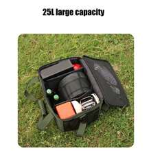 Quanjun Extra Large Storage Camping Bag,Tactical Duffle Bag With Zippers And Handles,Travel/Outdoor With 3 Dividers,Picnic Camping Organizer,Multi-Functional Duffel Bag For Camping/Sports/GYM - Green - View 6