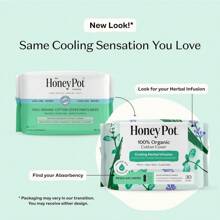 The Honey Pot Company - Herbal Sanitary Pads For Women - Regular Flow W/Wings - Infused W/Essential Oils For Cooling Effect & Organic Cotton Cover - Feminine Care - FSA & HSA - 20 Ct
