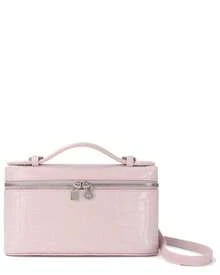 & Fred Paris Bolso Bandolera de Piel Grabada al Cromo Atemporal