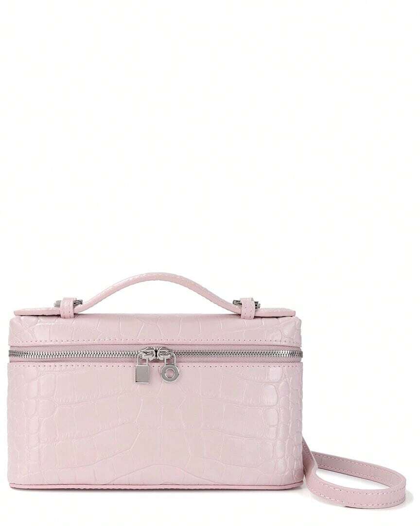 & Fred Paris Bolso Bandolera de Piel Grabada al Cromo Atemporal
