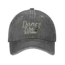 1pc Men's Baseball Cap Unisex Baseball Cap Dance Like No One Is Watching , Fashion Baseball Cap Fashion Baseball Hat Adjustable, Breathable, Suitable For Outdoor Sports, Camping, Beach, Holiday Gift - Grey - View 1